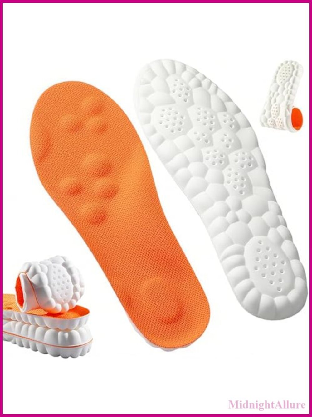 4D Cloud Memory Foam Insoles Arch Support Shoe Inserts for Boots & Sneakers